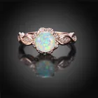 Gemstone Ring Ring Ring Women Opal High Quality Natural Round Opal Gemstone Women Engagement Ring Jewelry