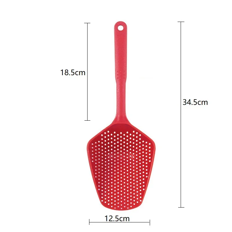 Plastic ice shovel scoop colorful heat resistant kitchen pasta food colander strainer