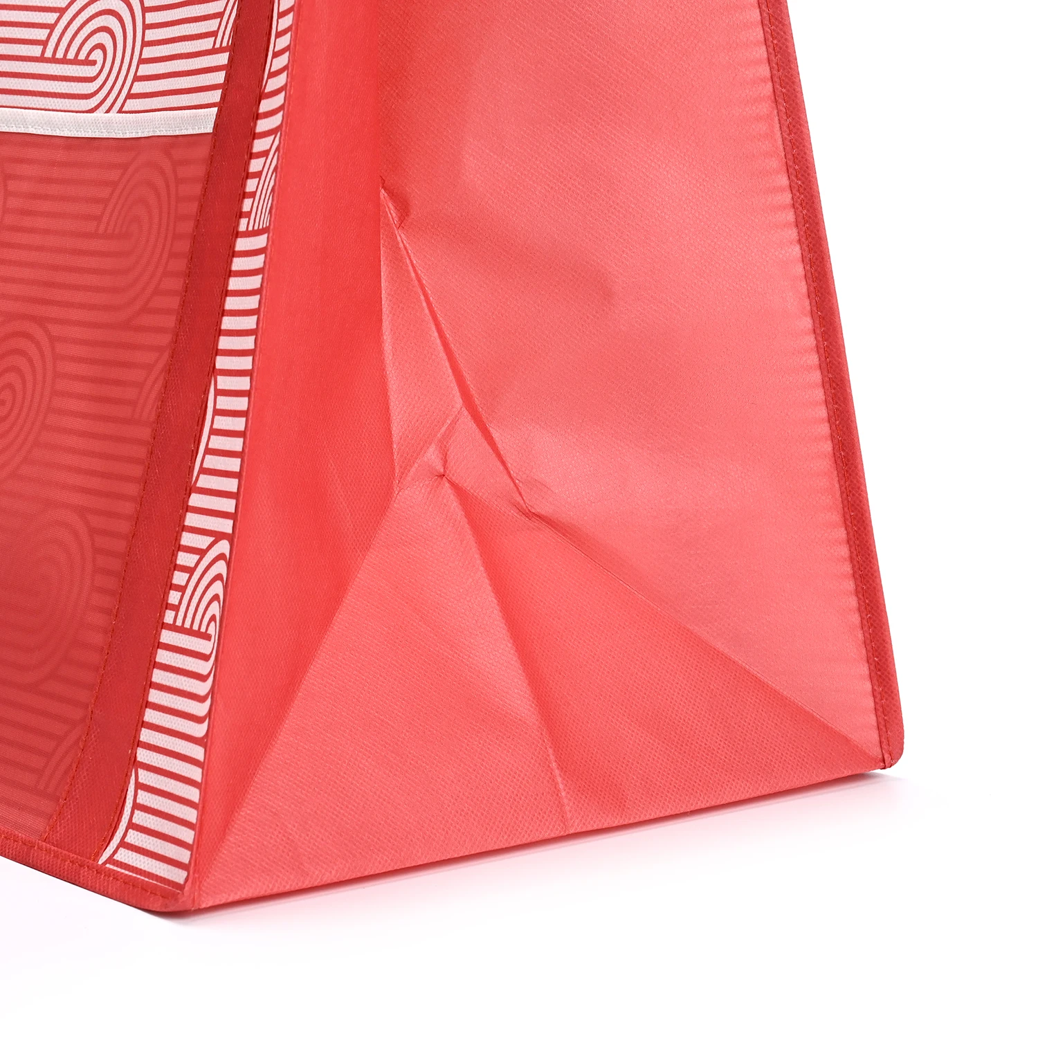 Medium-Sized Eco-Friendly Reusable RPET Fabric Non-Woven Grocery Tote Bags Convenient Shopping with Cartoon Logo Printed factory