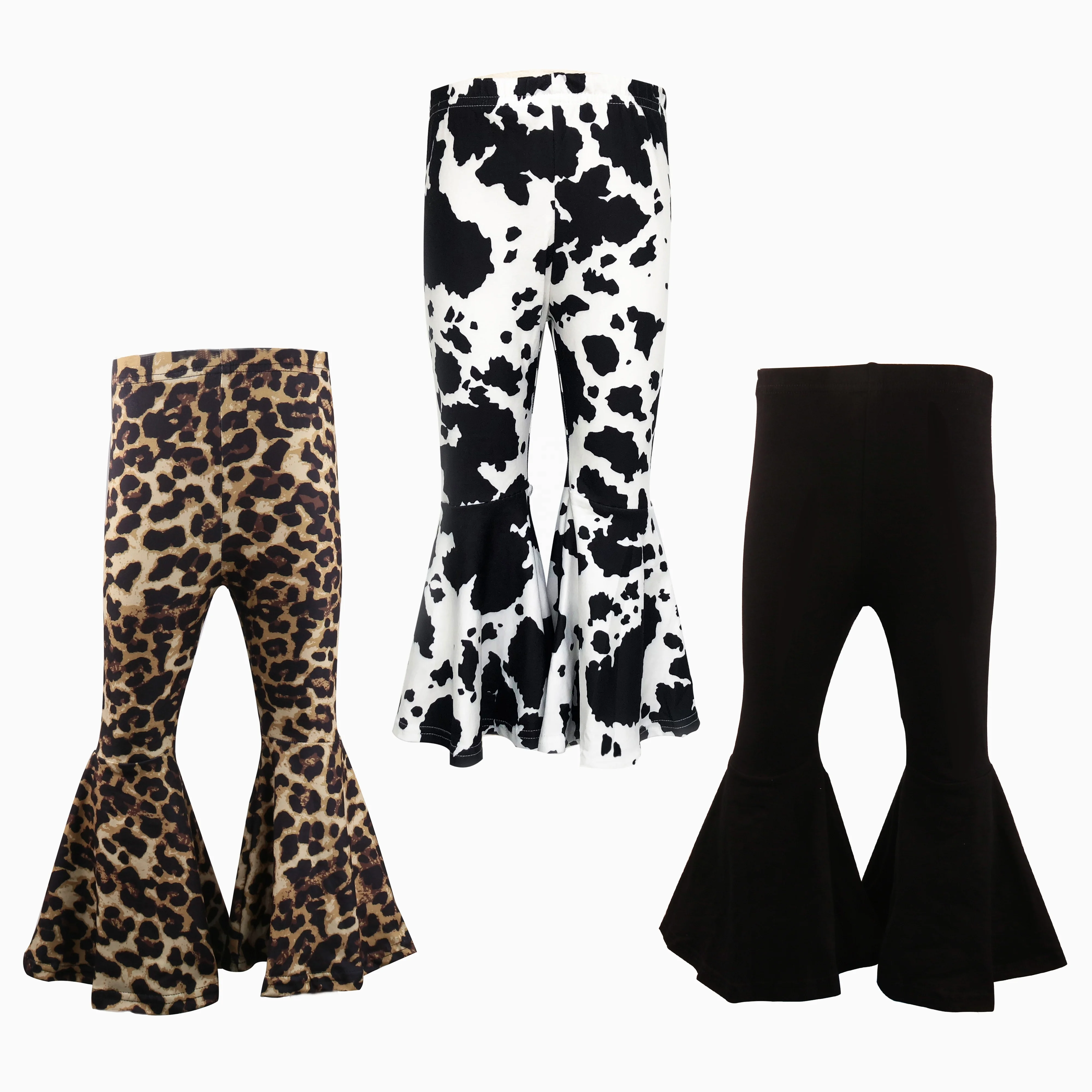 Milk Silk Cow Leopard Print Bell Bottom 