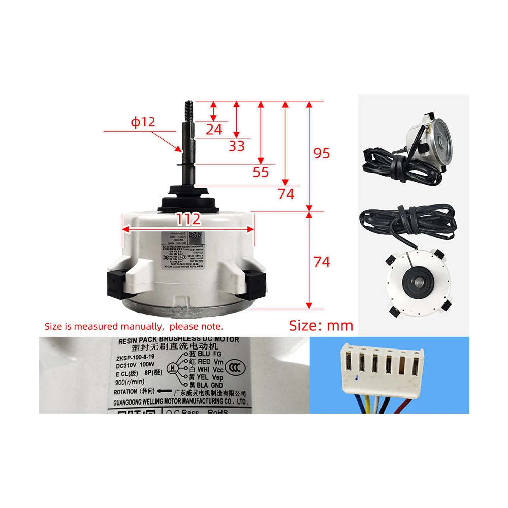 Metal Electric Air Conditioner, ZKSP-100-8-19, DC310V, 900RPM - detail 10