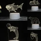 3D Illusion Visual Night Light LED Custom Night Lamp Animal Bedroom Bedside Luminous Touch Acrylic Night Light For Kids