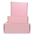 Packing Packaging Box Recyclable Pink Customized Gift Packing Lamination Corrugated Mailer Packaging Box