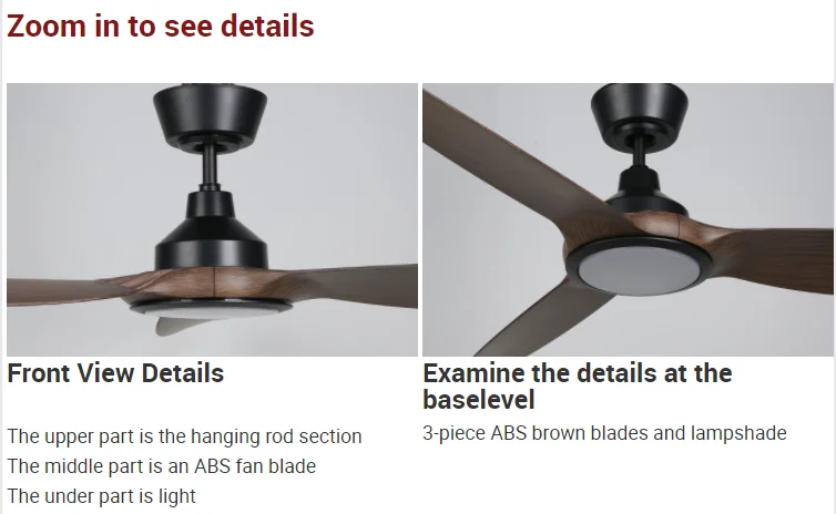 Ceiling Fan, 52-Inch, LED, ABS, 220V - detail 16