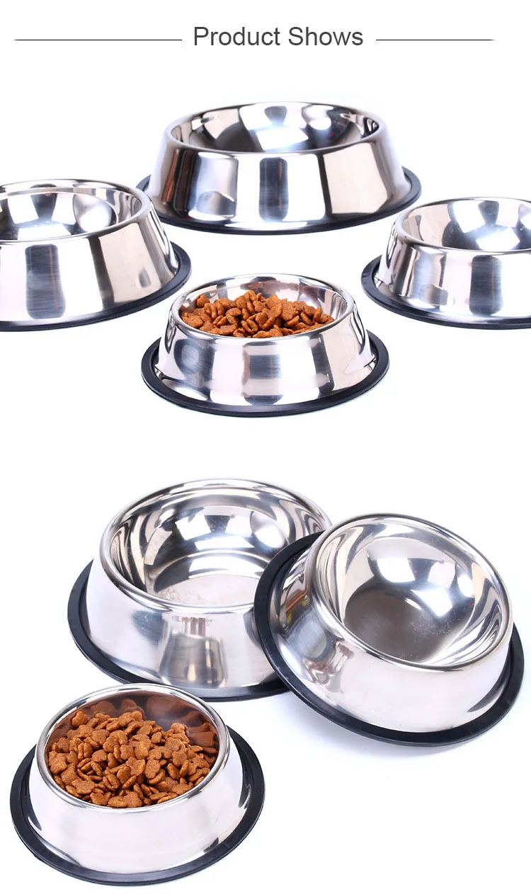 Stainless Steel Durable Custom Printing Dog Bowl Large Size Pet Bowl for Big Dog Food Grade 30cm Cheap Dog Bowl factory