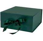 Gift Wedding Custom Gift Box With Satin Ribbon Collapsible Gift Box With Magnetic Closure For Party Wedding Gift Wrap