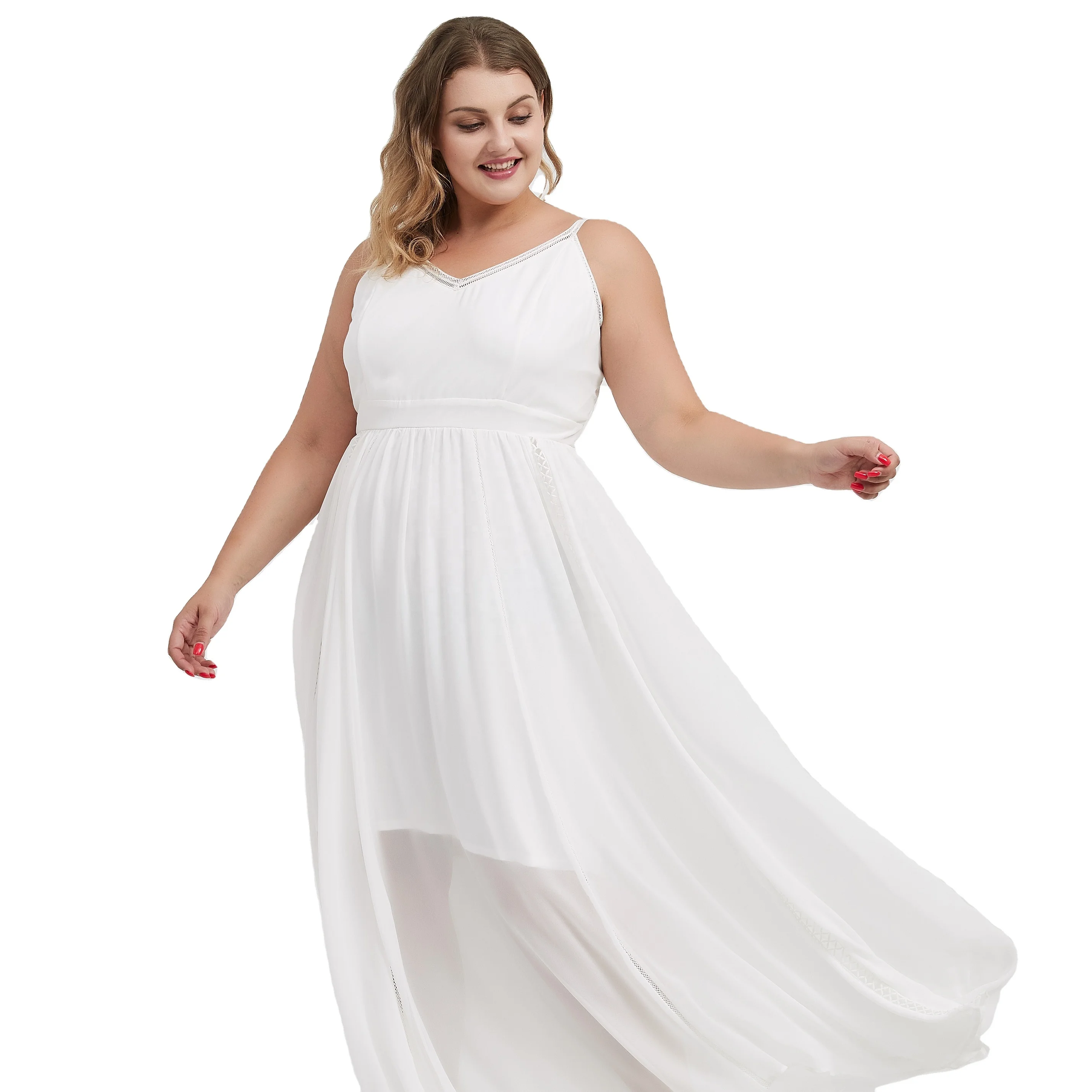 flowing white maxi dress