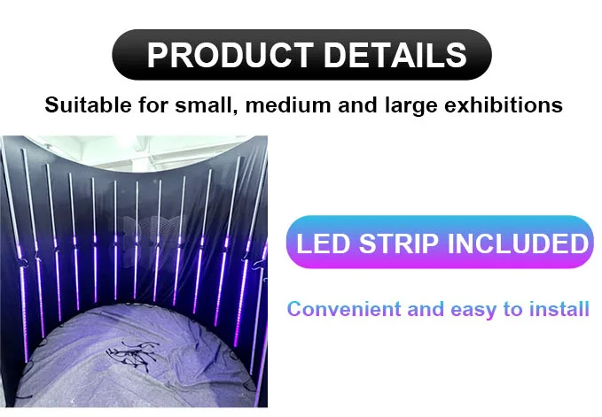 360 Overhead Photobooth Backdrop Display Stand for Decoration with RGB Light Hc93d6bd8fe6b480f9a3b1dfc0255ae61A