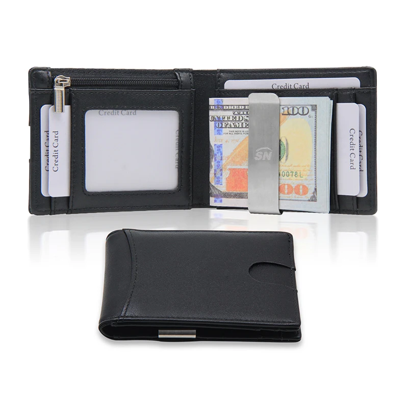Money Clip Wallet for Men Slim Front Pocket RFID Blocking Card Holder 