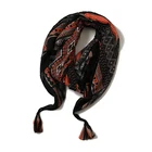 Polyester Scarf Summer And Autumn New Rectangular Geometric Printing Polyester Scarf And Warm Gauze Shawl