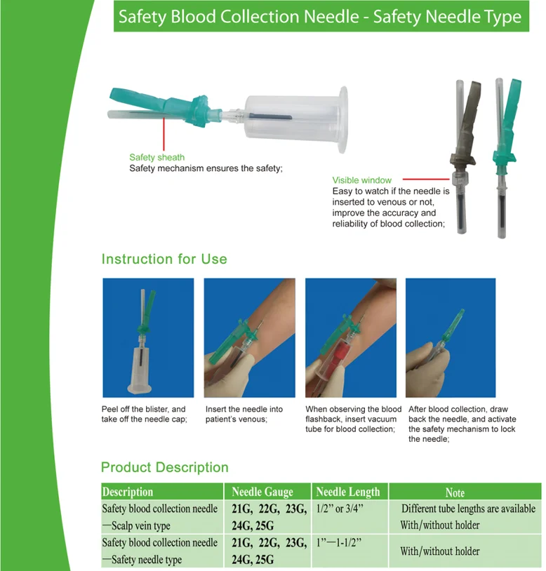 product safety blood collection needle pen type with holder-93