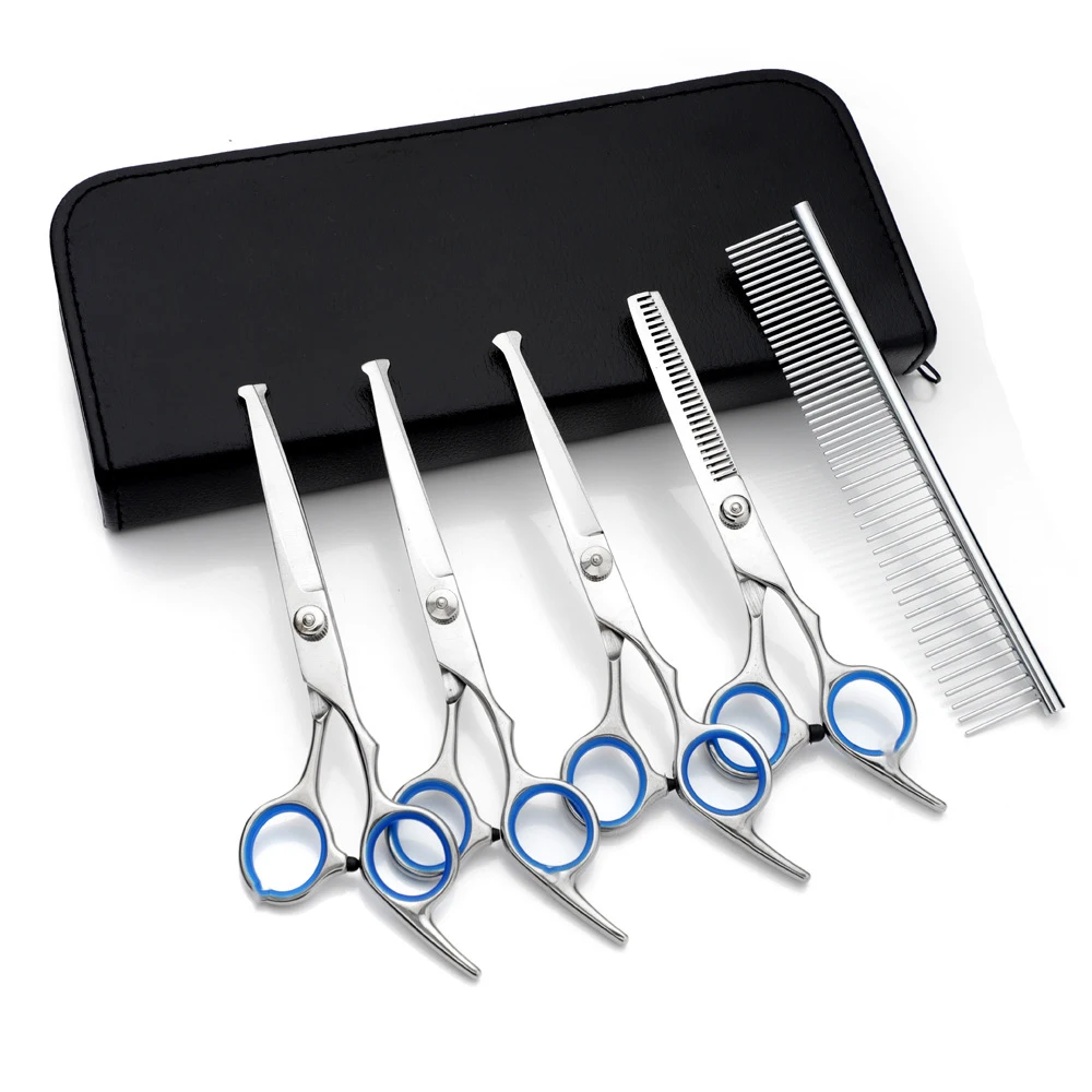 factory direct sale upward curve and downward pet scissors set 6 inch pet scissors kit dog grooming scissors set