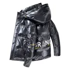 Coat Hot Sale Cotton-padded Designer Coat Bright Linted Sapphire Blue Men Coat Winter