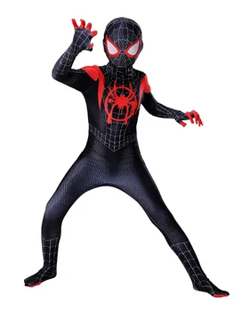 SpiderMan Bodysuit Suit Miles Spider man Clothes Far From home Gwin Adult and Children Halloween Costume