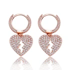 Hoop Earrings Mister Jewelry 2020 Luxury Designer Bling Heart Huggie Hoop Earrings