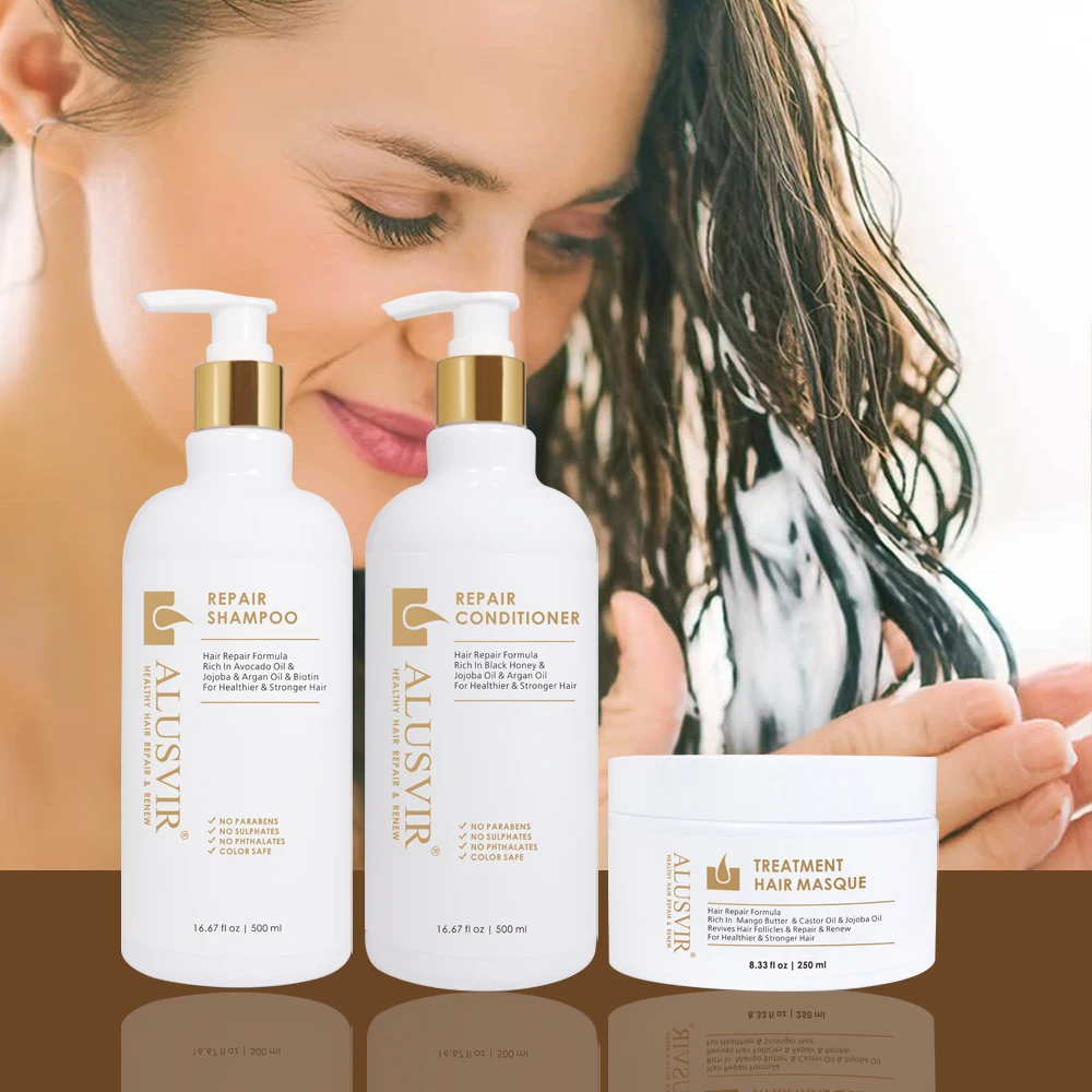 Hair Care Argan Oil Growth Shampoo Conditioner Mask Set Best Organic Natural Cream Adults Premium Kid African Product Cream Hair