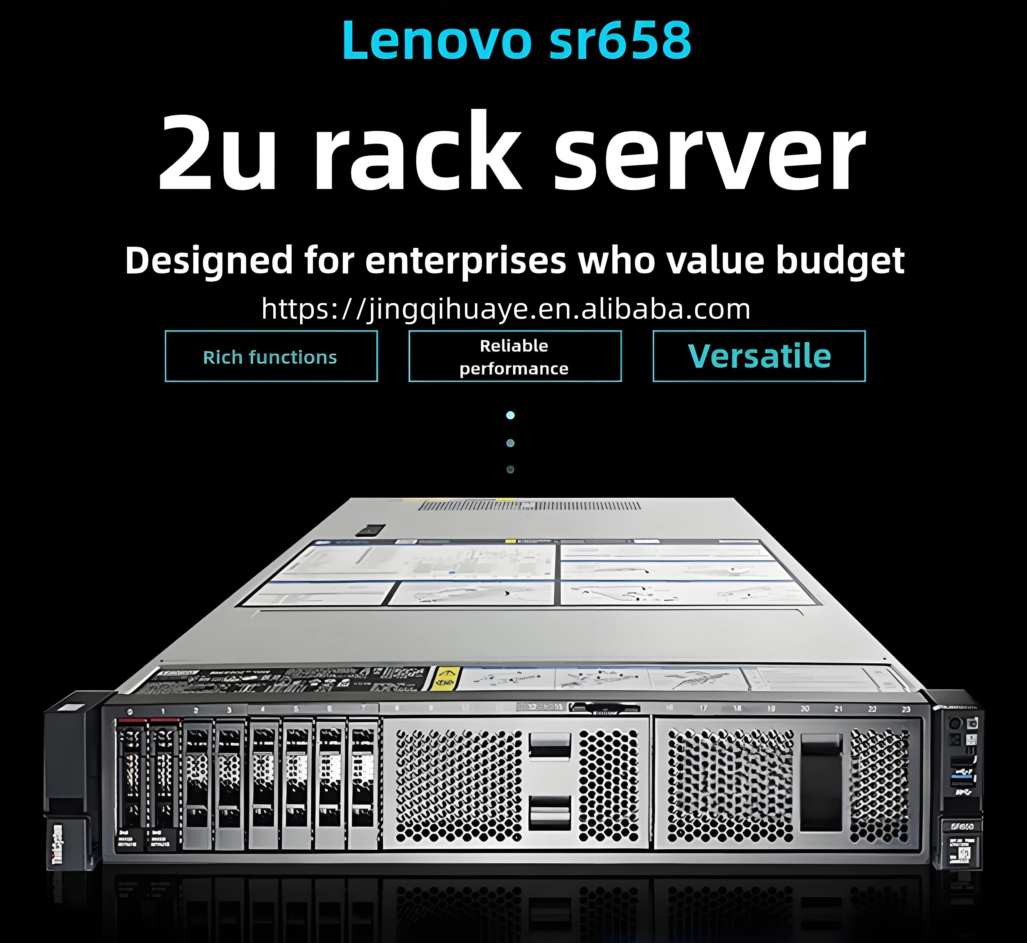 Lenovo ThinkSystem SR658 2U Server Intel Xeon Silver 4208 DDR4 24x NVMe 750W (230/115V) Platinum PSU 3Y Warranty