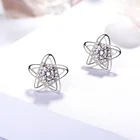 Star Earrings Star High Quality Five-pointed Star Shape With Zircon S925 Sterling Silver Earrings