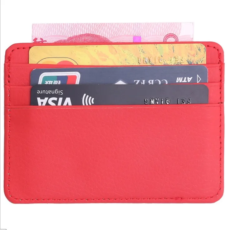 Unionpromo stock pu leather credit card holder with mutil color