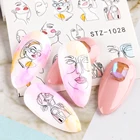 Nail Decorating Nails Various Styles Abstract Women Nail Decals Water Black Leaf Sliders Nail Art Decor Gel Polish Sticker