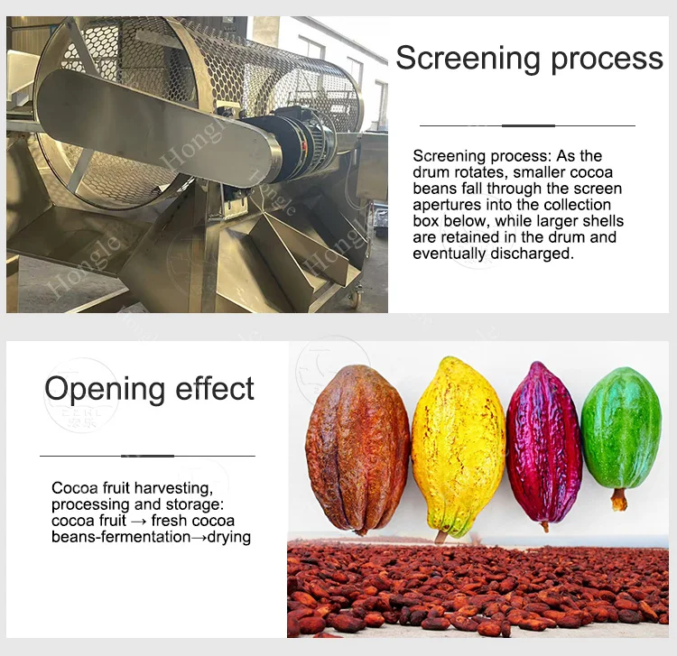 Farm Cocoa Pod Cutter Crusher Machines for Peeling Splitting Breaking Beans Equipment Meat Processing Nuts Fruit Raw Material manufacture