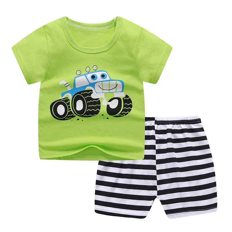 Summer Baby Clothings  Cotton Short Sleeve  Baby ClothingChildren Suit for Boys and Girls  Children Clothes Suit