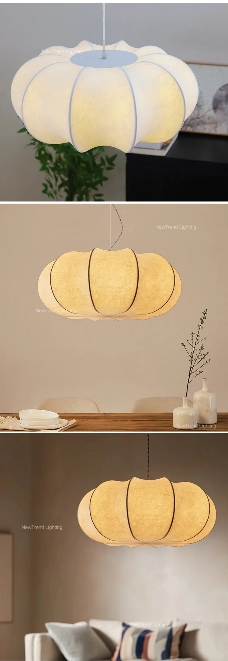 dxzp02 simple indoor decoration pendant lamps for restaurant hotel dining living room bedroom silk led chandelier -2