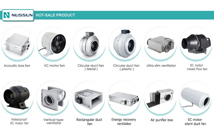 Inline Duct Fan, Waterproof, IP68, Plastic, HVAC - detail 18