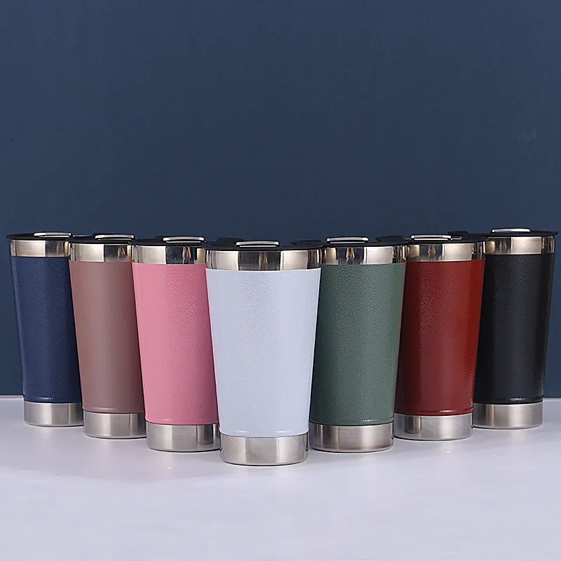 Beer Tumbler Double Wall Stainless Steel Beer Cup with Bottle Opener Tumbler Mug Thermos Bottle