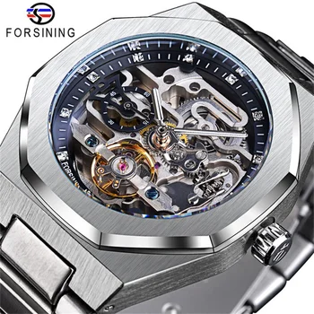 MECHANICAL WATCH  FORSINING factory  Stainless Steel mechanical automatic watches  for Mens Watches Luxury