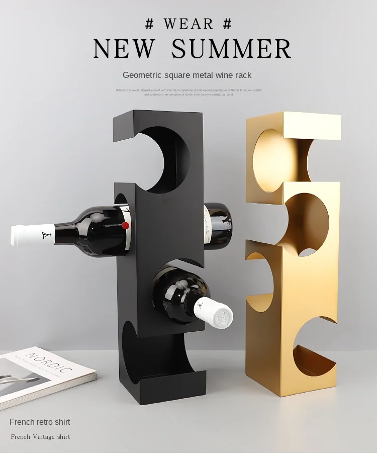 Creative Geometric Metal Wine Rack Tv Restaurant Wine
