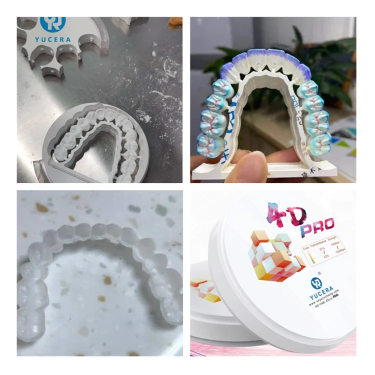 YUCERA 4D PRO Multilayer Zirconia Block Customized Dental Cad Cam Dental Laboratory Multi-layered Zirconia Block