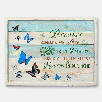 Solid Wood Wall Decor Printing Positive Word Paper Custom Framed Wood Art Printing Home Goods For Living Room