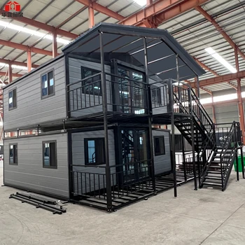 Luxury 2-4 Bedroom  two story container house Expandable Mobile Modular Prefab Container 20ft 40ft Shipping Folding Living House