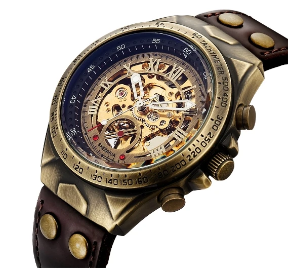 男士时尚镂空复古手表全自动机械表