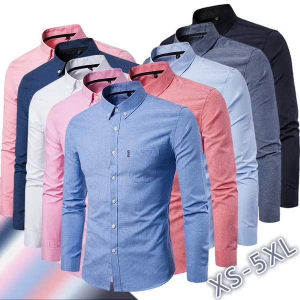 Men's Slim Shirt Long Sleeve Oxford 