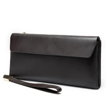 Stylish cow leather long wallet RFID Purse Credit Card Holder Cash Money Holder Phone Pocket