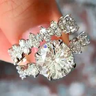 Wedding Ring Rings 2021 New Cubic Zirconia Silver Wedding Trendy Vintage Bling Ring