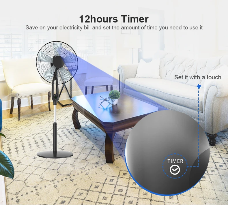 Stand Fan, LED, Electric, ABS - detail 10