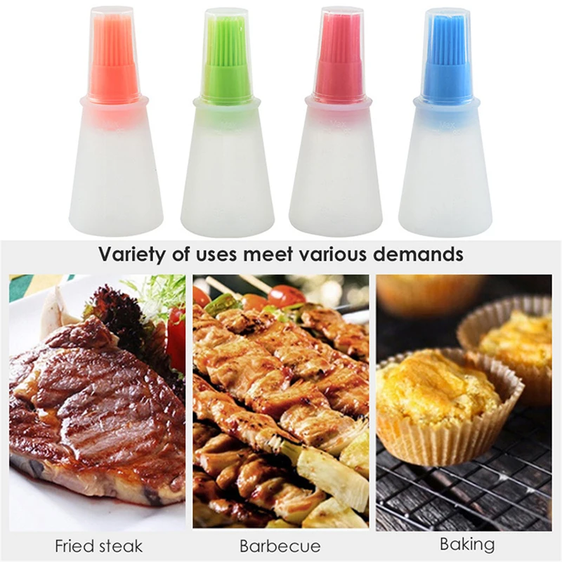 1 Pcs High Temperature Resistant Non-Stick Silicone Oil Bottle Brush Grill Liquid Oil Brushes Pastry Kitchen Baking BBQ Brush factory