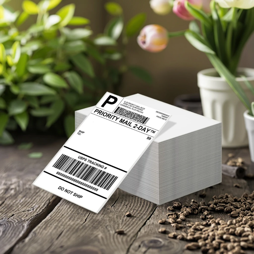 4x6 Thermal Shipping Label Thermal Labels Printer Stickers Logistic Mark Shipping Labels for Warehouse manufacture