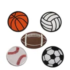 Football Patches Basketball Volleyball Soccer Baseball Round Embroidered Football Patches