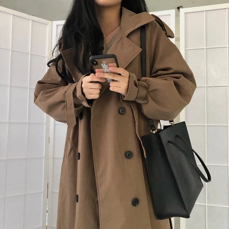 long bubble trench coat