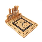 Set Gift Chopping Board Set Chop Cheese Knife Set Wooden Cutlery Bamboo Bread Slicer Charcuterie Board Gift Set