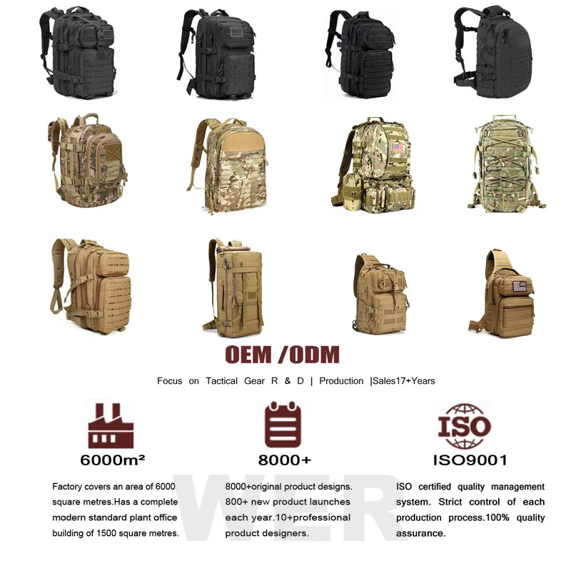 Wholesale Custom Gym Hiking Back Pack Backpacks Rucksack Hunting Mochilas Taticas 45L Molle Tactical Backpack Bags For Men