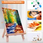 Artist Quality Painting Brush Set Artist Supply Wood Easel Acrylic Color Canvas Brush Drawing Set For Kids Painting Set