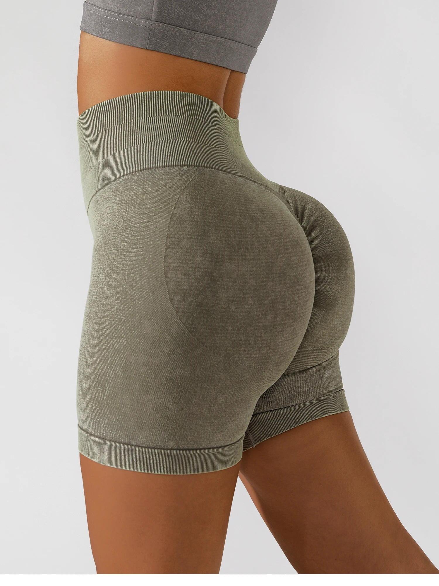 Hot Sale Gym Seamless Biker Shorts High Waist Yoga Scrunch Butt Leggings