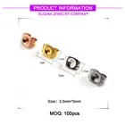 Back XuQian New Arrival Stainless Steel Earrings Back Stopper For Diy Earrings Findings
