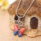Necklace Set Fashion Colorful Butterfly Necklace Set Wholesale Best Friends Necklace