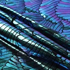 Pattern Dyed Custom Color Shinning Peacock Shell Pattern Dyed Knit 100% Polyester Foil Fabric For Cosplay